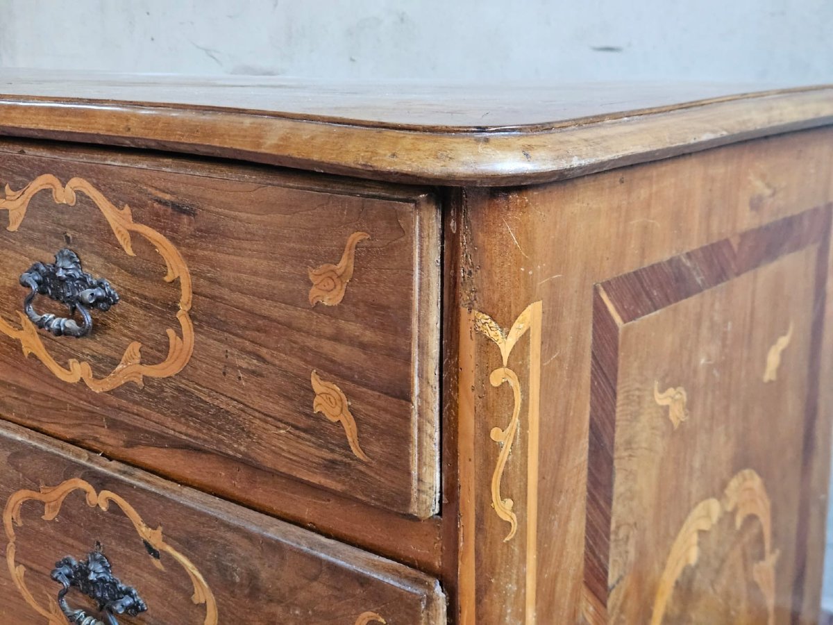 Cassettone intarsiato in noce – XVIII secolo, Piemonte-photo-4