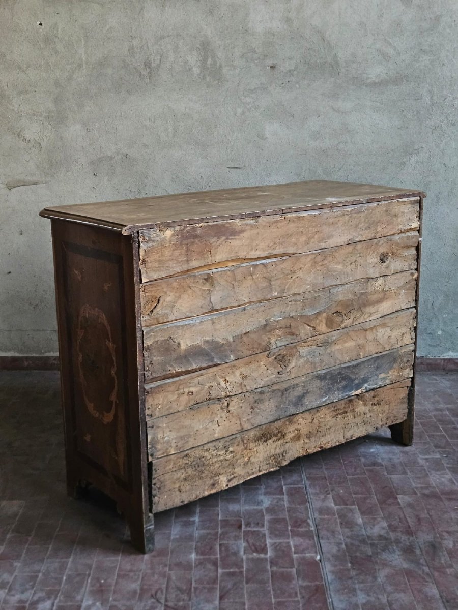 Cassettone intarsiato in noce – XVIII secolo, Piemonte-photo-5