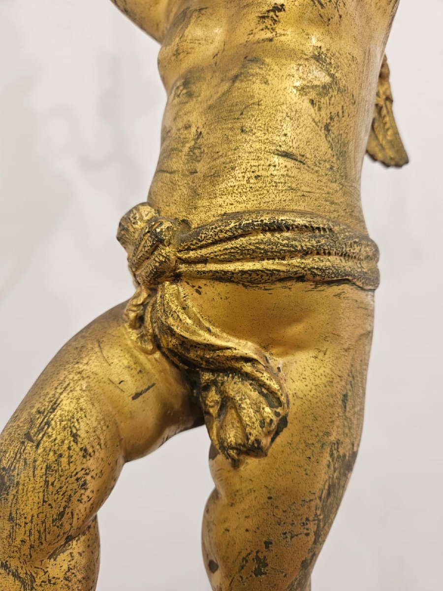 Candeliere a lampada in bronzo dorato – Art Deco' , anni ’40-photo-7