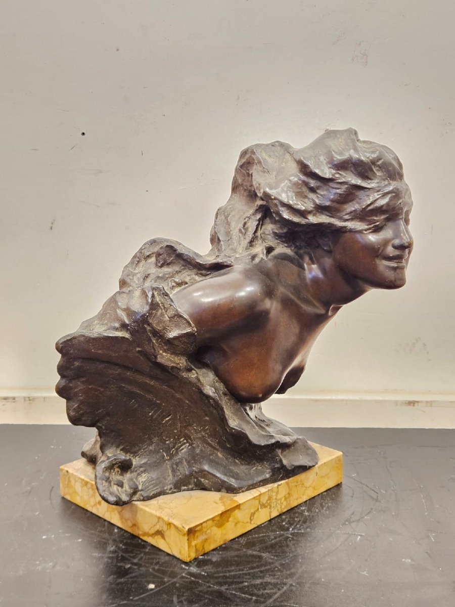 Bronzo firmato G. Parente su base in marmo – fine XIX-photo-2