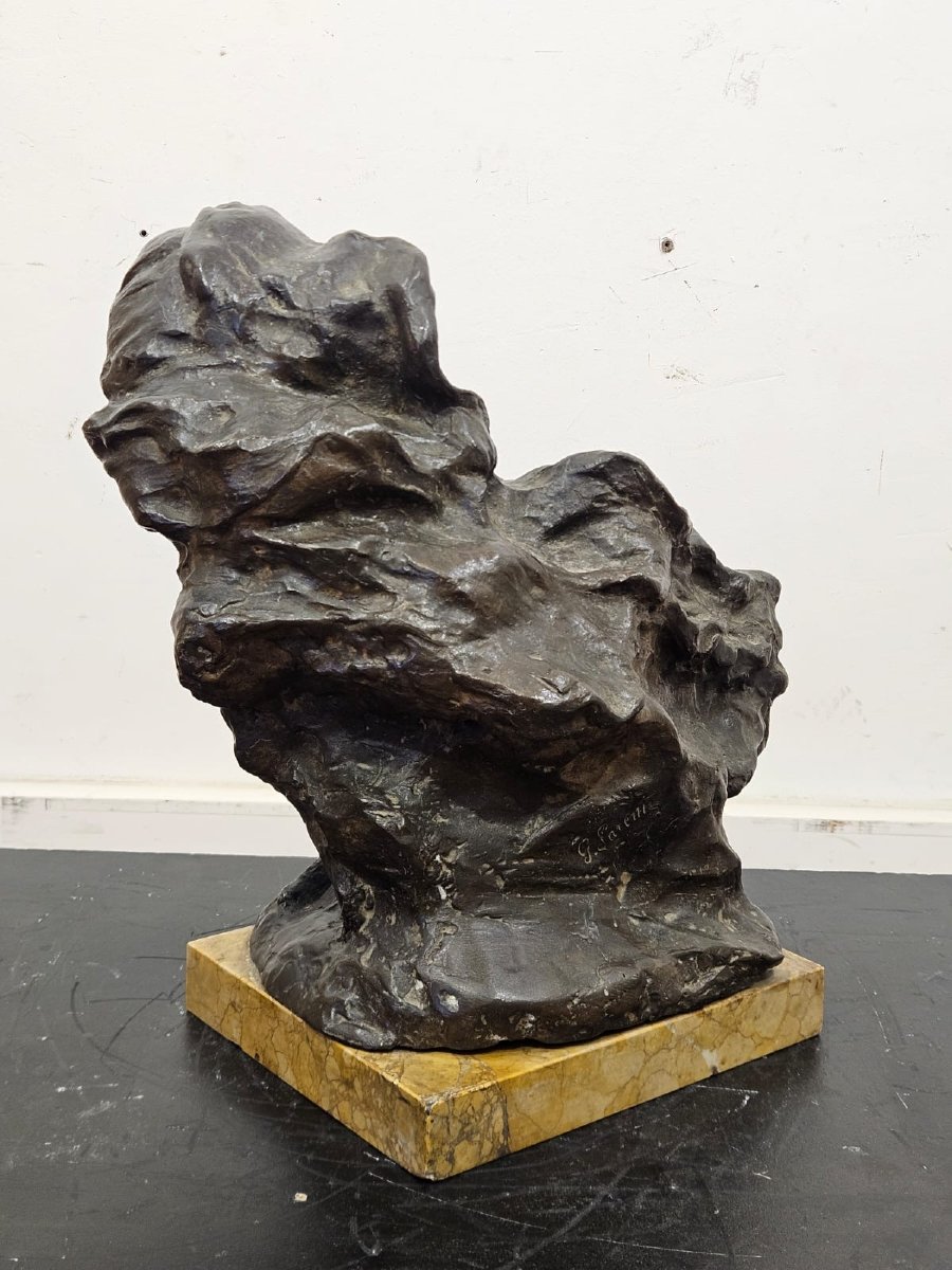 Bronzo firmato G. Parente su base in marmo – fine XIX-photo-4