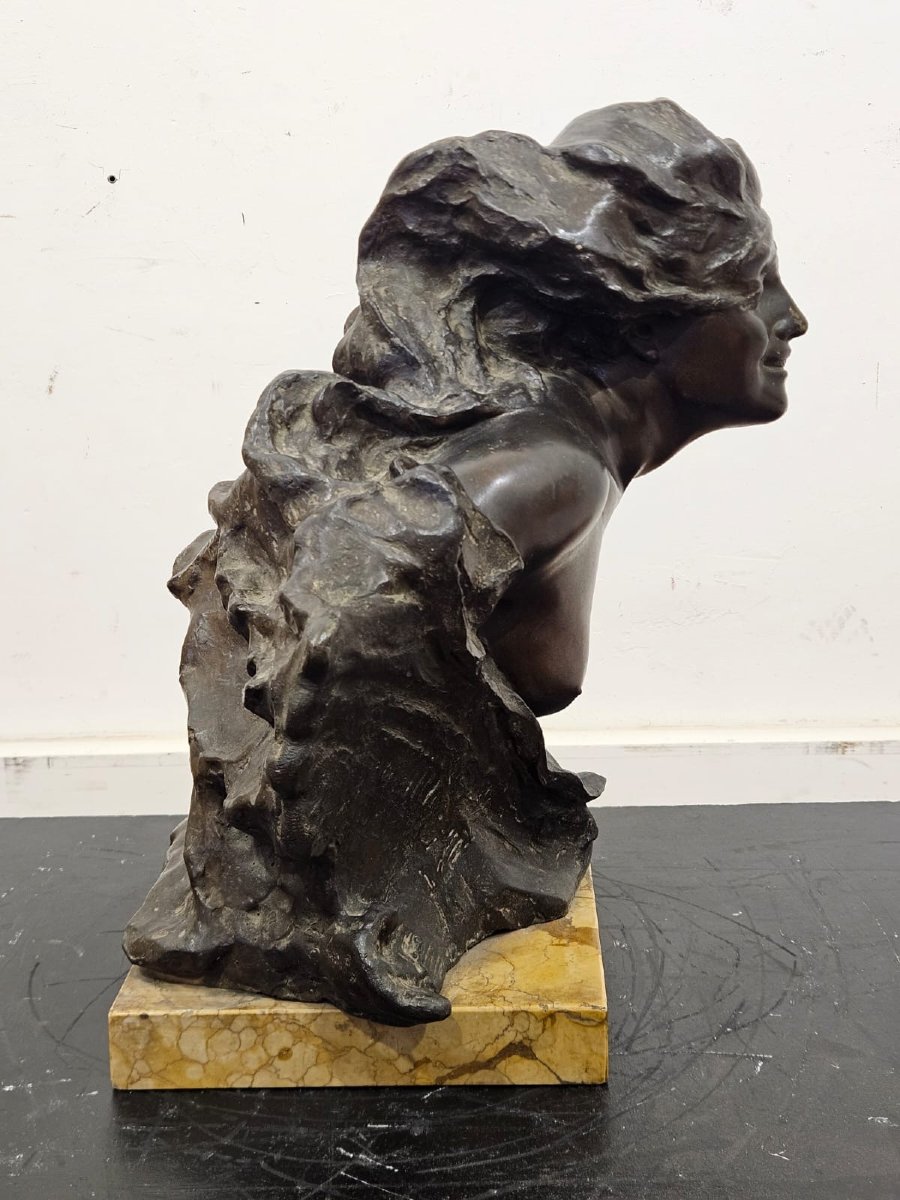 Bronzo firmato G. Parente su base in marmo – fine XIX-photo-2