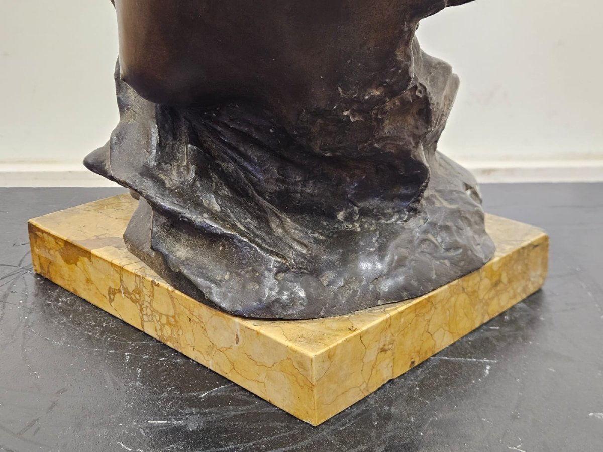 Bronzo firmato G. Parente su base in marmo – fine XIX-photo-4