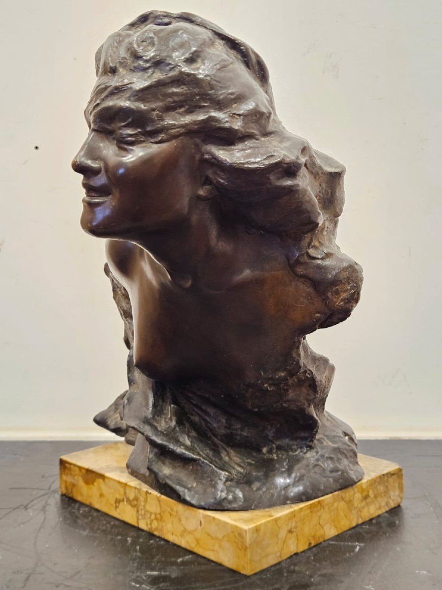 Bronzo firmato G. Parente su base in marmo – fine XIX-photo-6