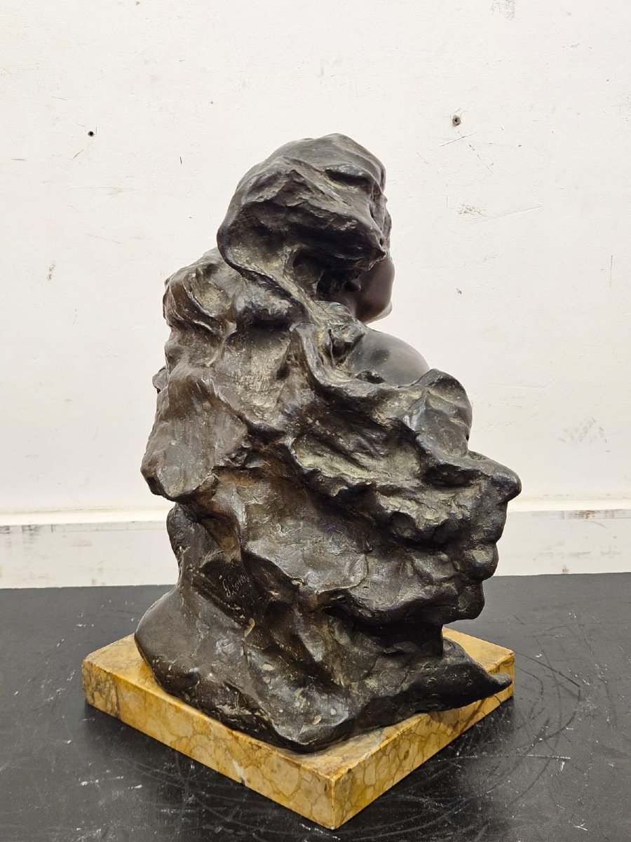 Bronzo firmato G. Parente su base in marmo – fine XIX-photo-7