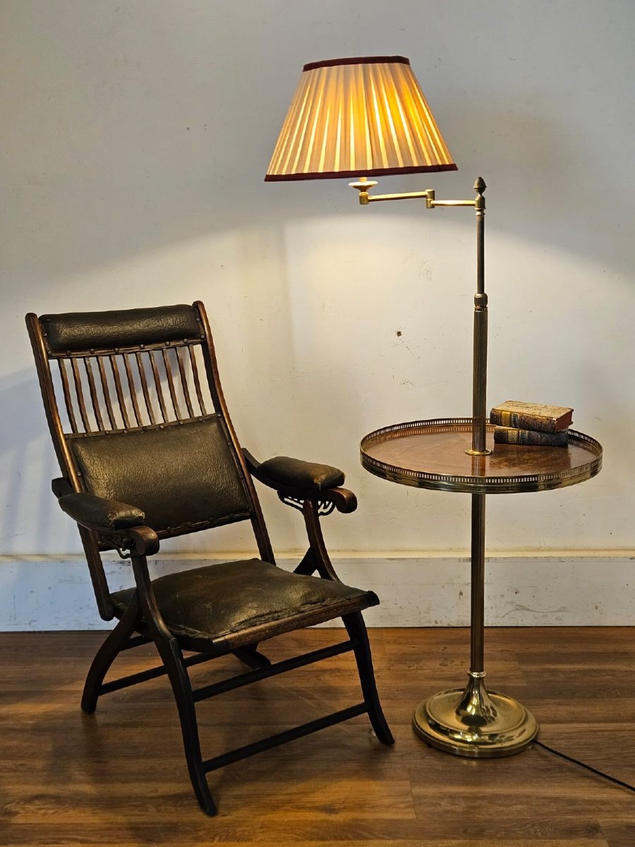 Tavolino da lettura con lampada integrata, XX secolo-photo-2