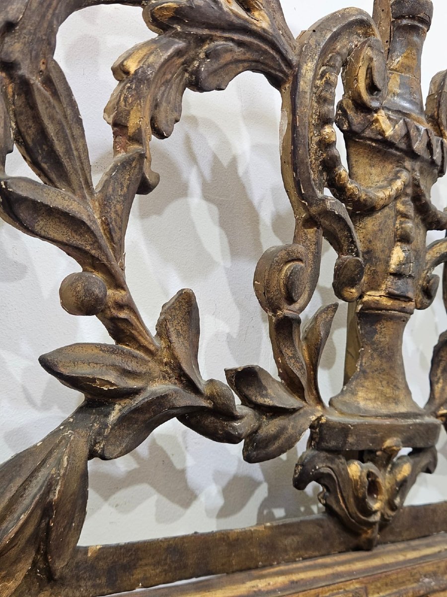 Imponente specchiera Luigi XVI in legno dorato – XVIII secolo-photo-6