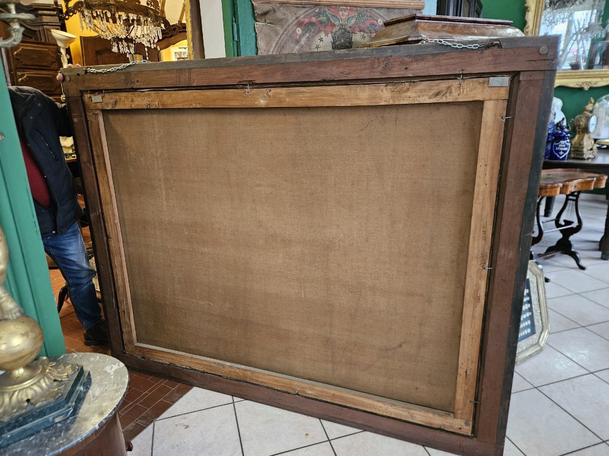 Dipinto a olio su tela – Veduta della Fortezza di Ehrenbreitstein sul fiume Reno-photo-8