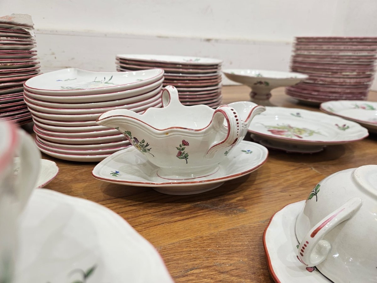 Servizio da tavola in maiolica Lunéville, 128 pezzi - Primi anni XX Sec.-photo-1