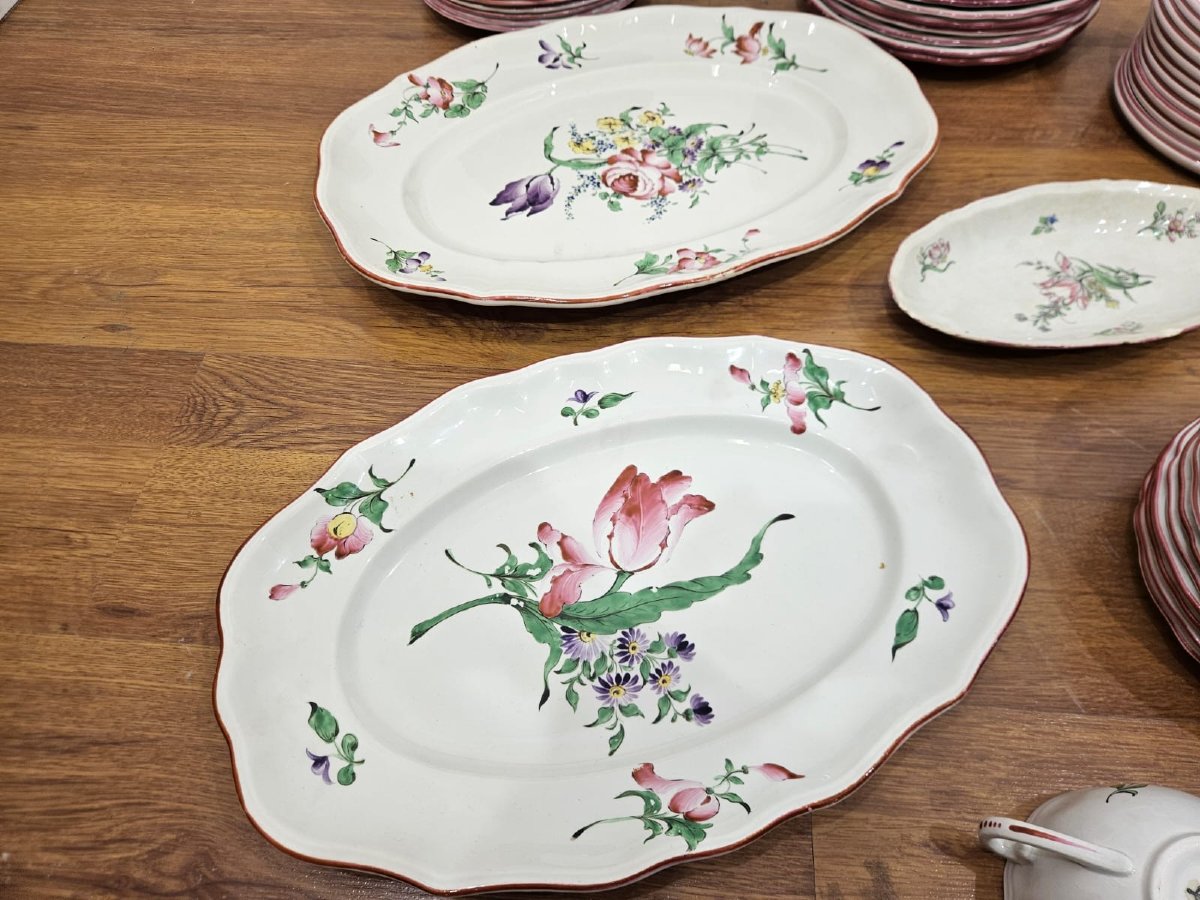 Servizio da tavola in maiolica Lunéville, 128 pezzi - Primi anni XX Sec.-photo-2