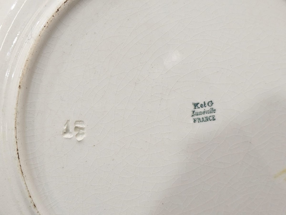 Servizio da tavola in maiolica Lunéville, 128 pezzi - Primi anni XX Sec.-photo-3