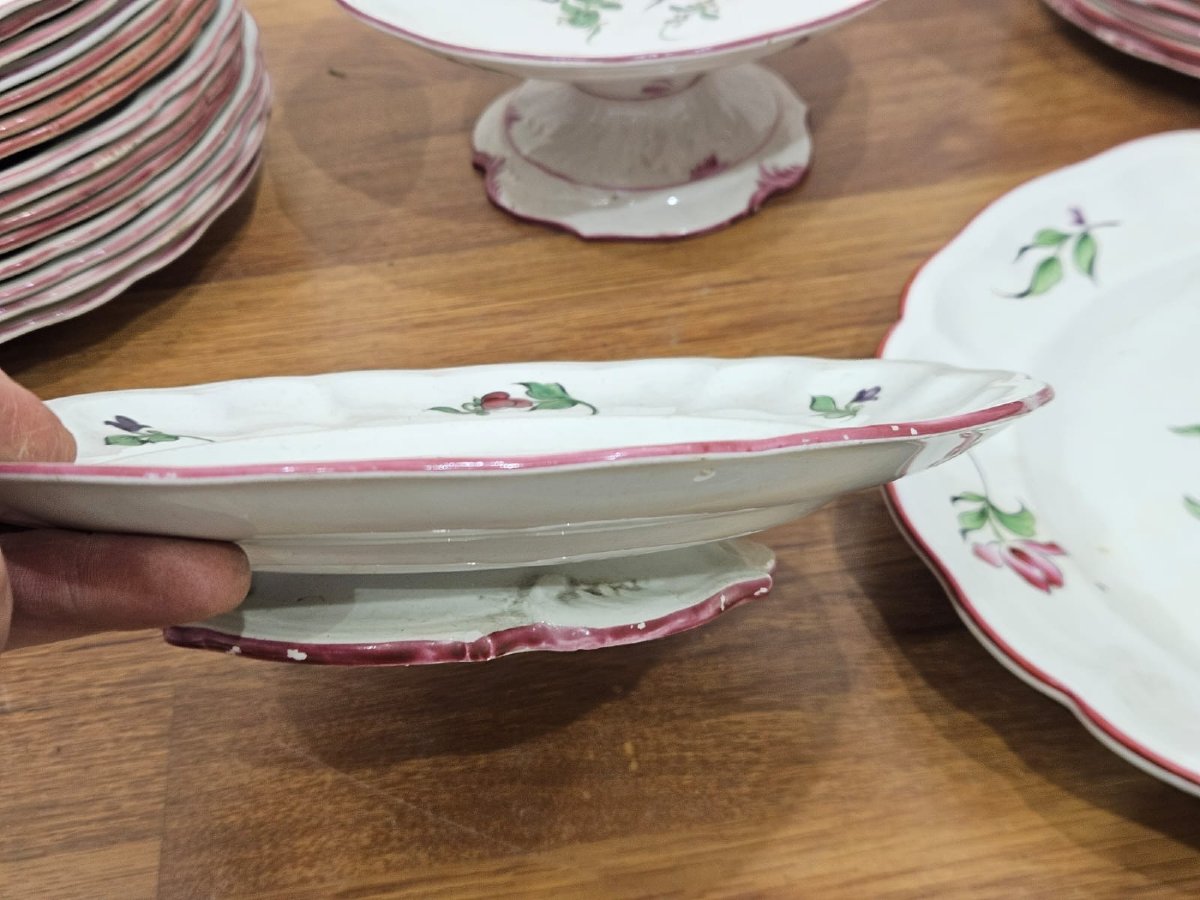 Servizio da tavola in maiolica Lunéville, 128 pezzi - Primi anni XX Sec.-photo-7