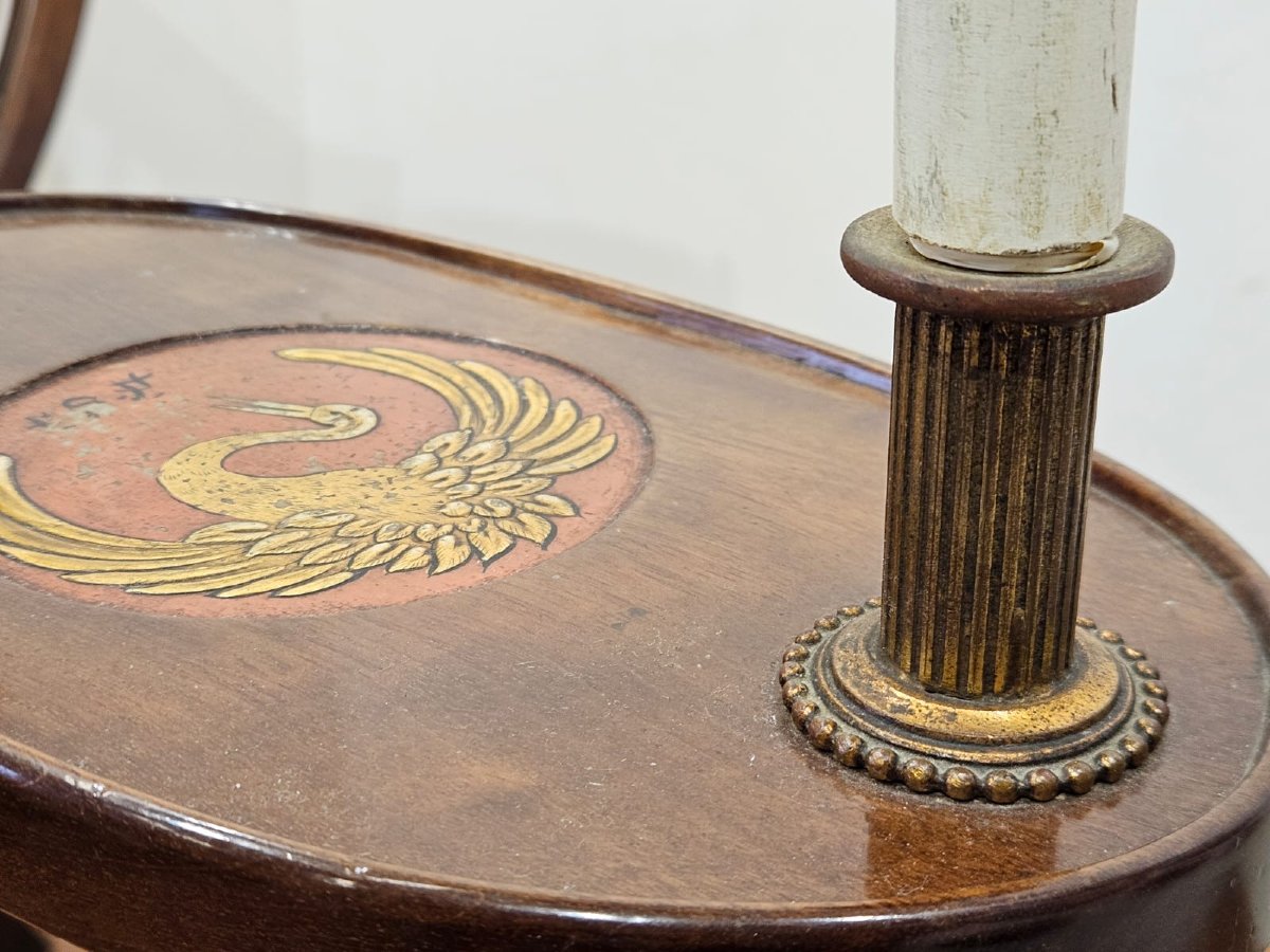 Lampada da terra con tavolino integrato, XX secolo-photo-3