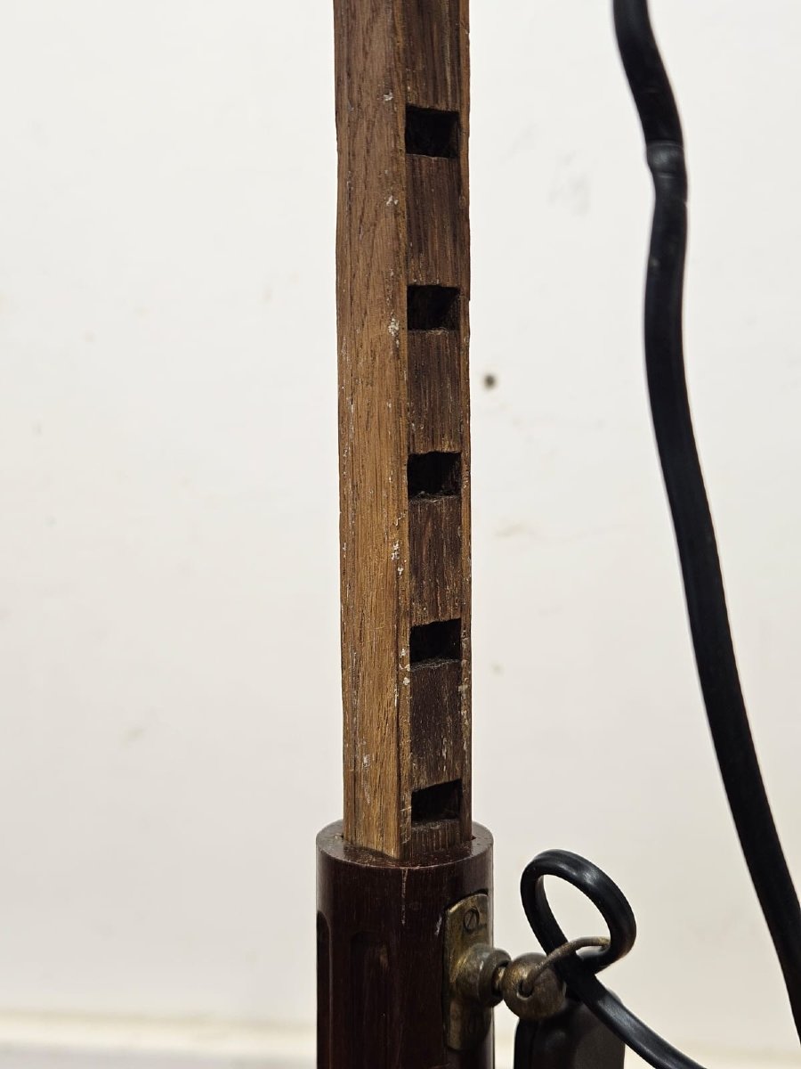 Lampada da terra con tavolino integrato, XX secolo-photo-4