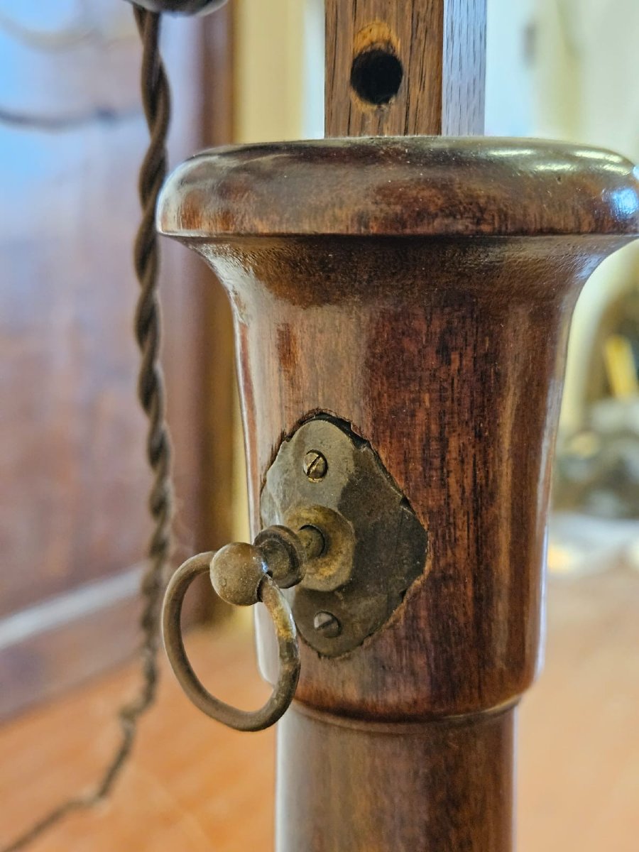 Lampada tavolino in legno, XX secolo-photo-3