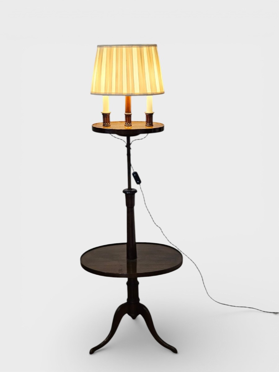 Lampada tavolino in legno, XX secolo