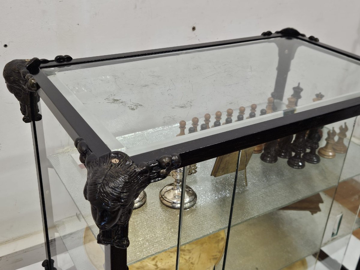 Teca espositiva in ferro, bronzo e vetro – Inizi XX secolo-photo-3