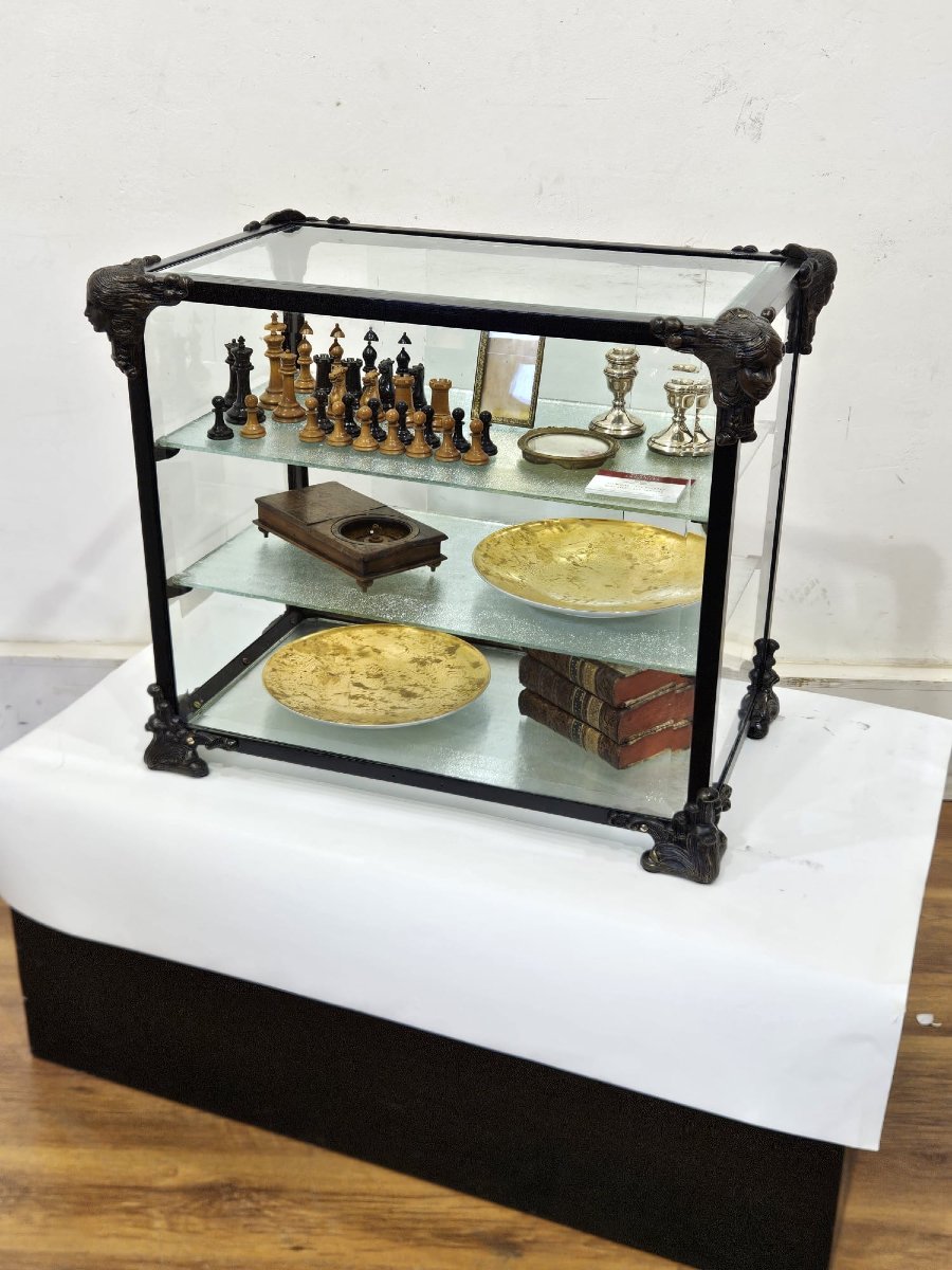 Teca espositiva in ferro, bronzo e vetro – Inizi XX secolo-photo-5