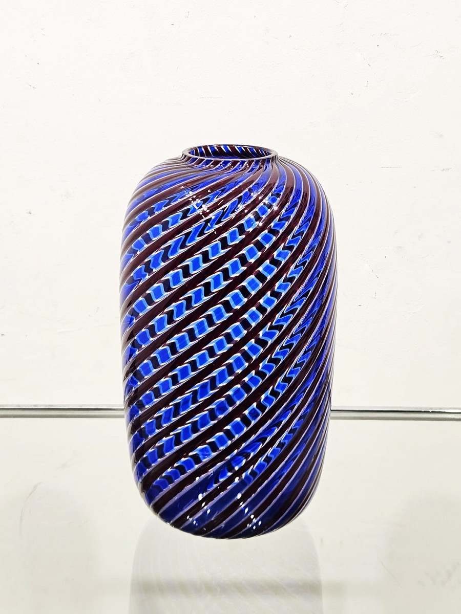 Vaso Venini – Vetro artistico di Murano firmato e datato 1981