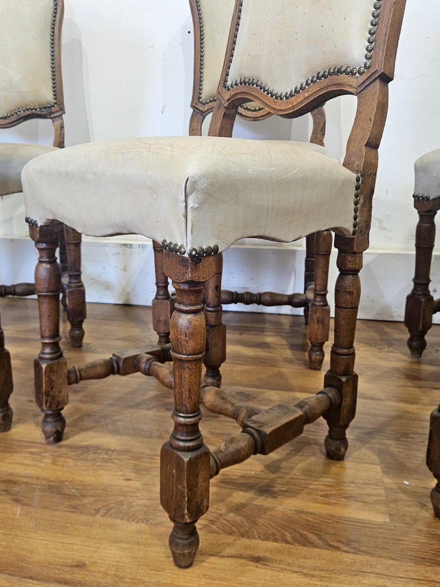 Serie di 6 sedie “rocchetto” piemontesi – XVIII secolo-photo-2