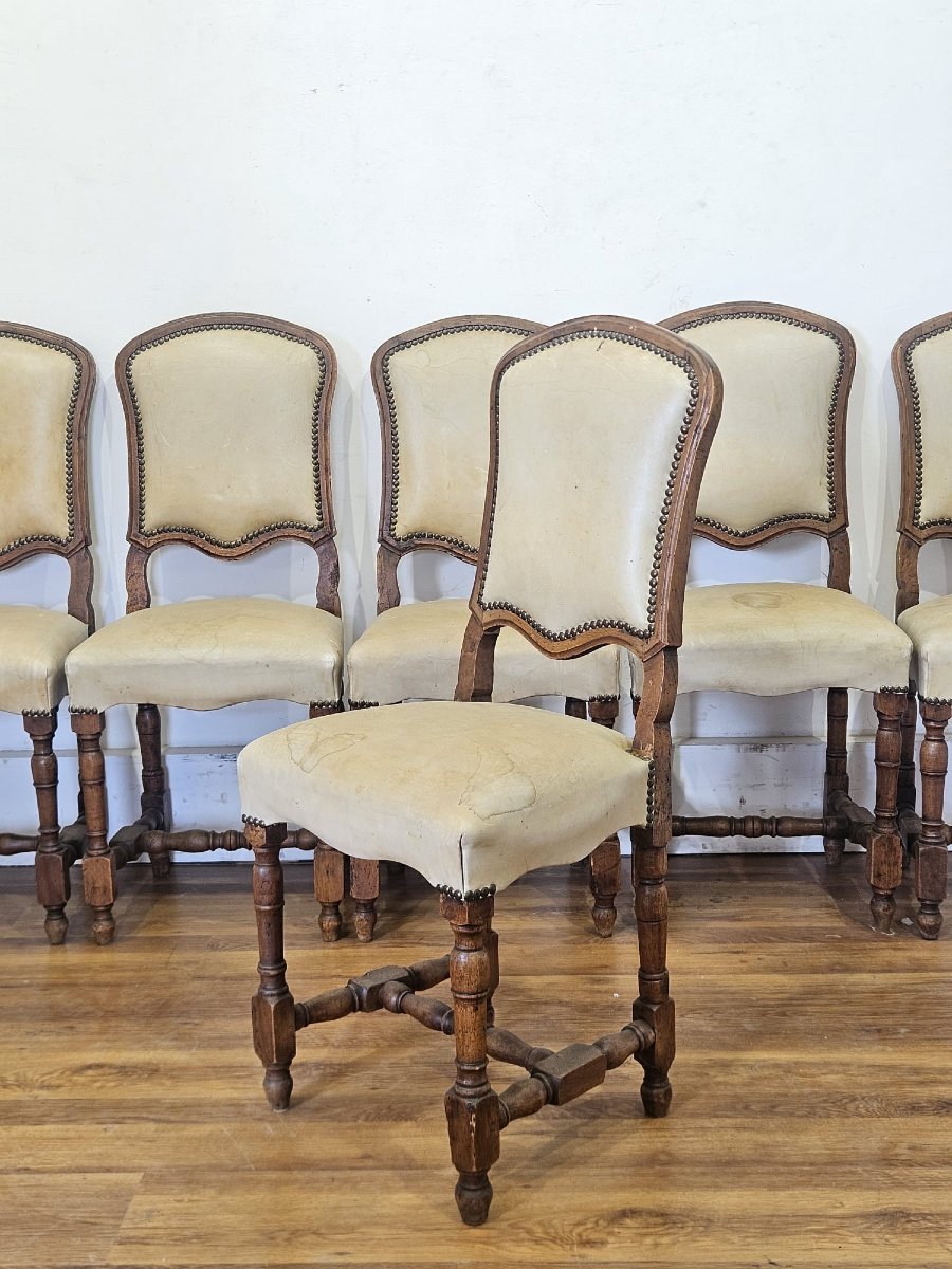 Serie di 6 sedie “rocchetto” piemontesi – XVIII secolo-photo-3