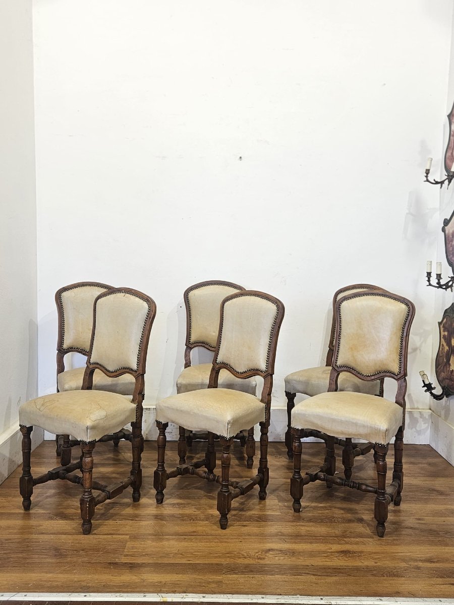 Serie di 6 sedie “rocchetto” piemontesi – XVIII secolo-photo-4