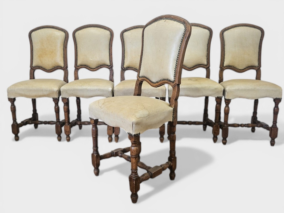 Serie di 6 sedie “rocchetto” piemontesi – XVIII secolo