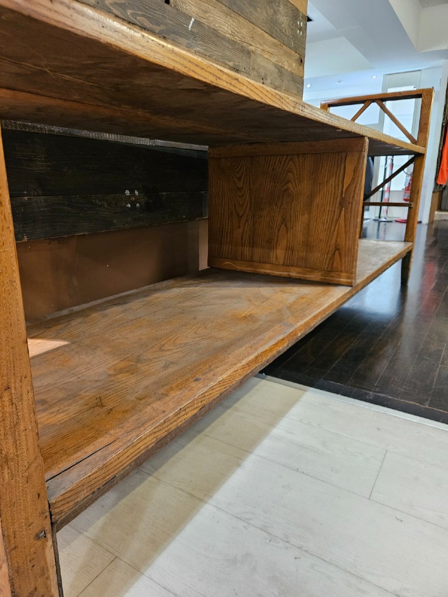 Bancone da negozio primi ‘900 in rovere massello-photo-4