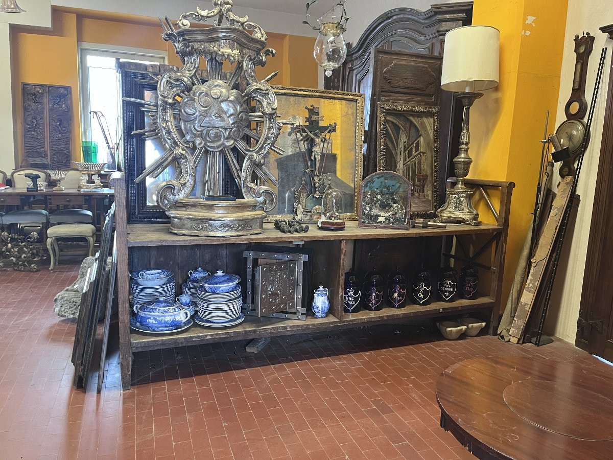 Bancone da negozio primi ‘900 in rovere massello-photo-1