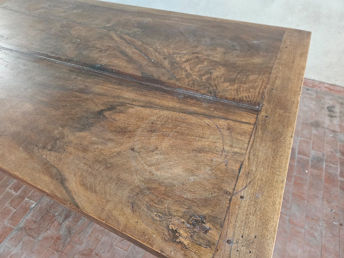Tavolo a libro in noce massello, XIX secolo-photo-2