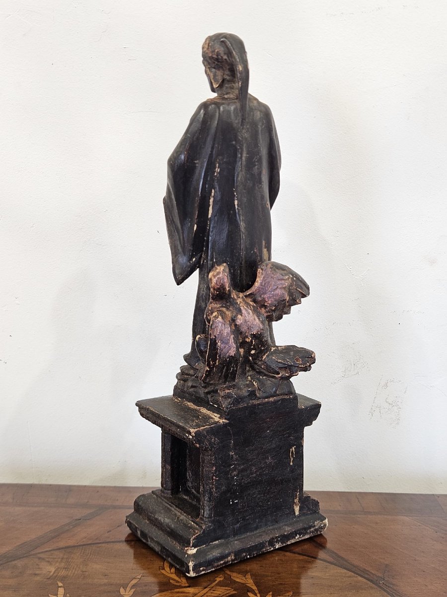 Scultura lignea raffigurante Dante Alighieri – XIX secolo-photo-5