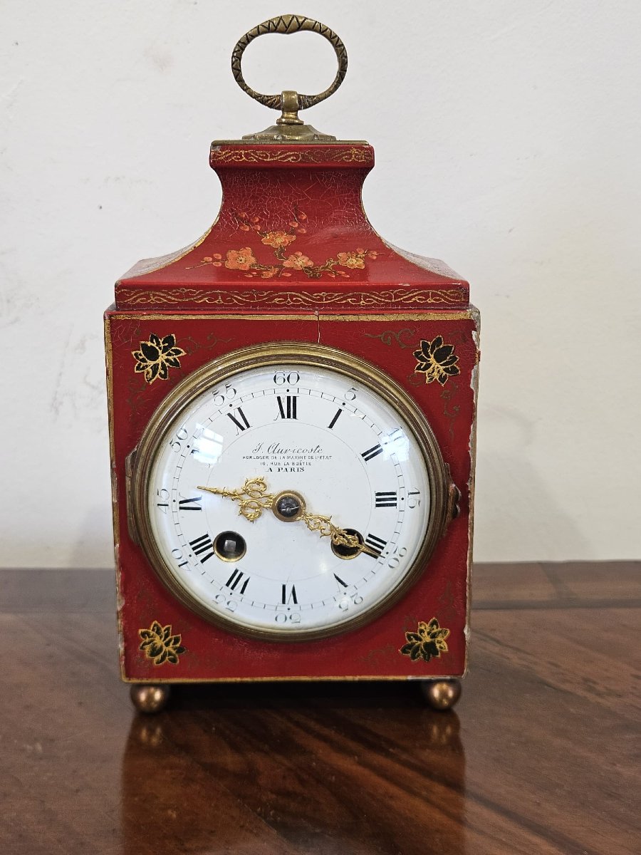 Raro orologio da viaggio francese "F. Auricoste Paris" – metà XIX secolo-photo-2
