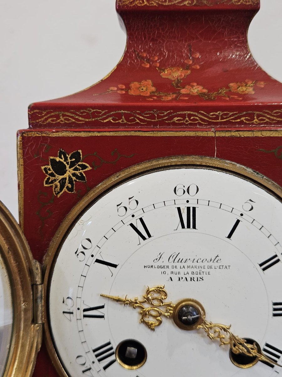 Raro orologio da viaggio francese "F. Auricoste Paris" – metà XIX secolo-photo-2
