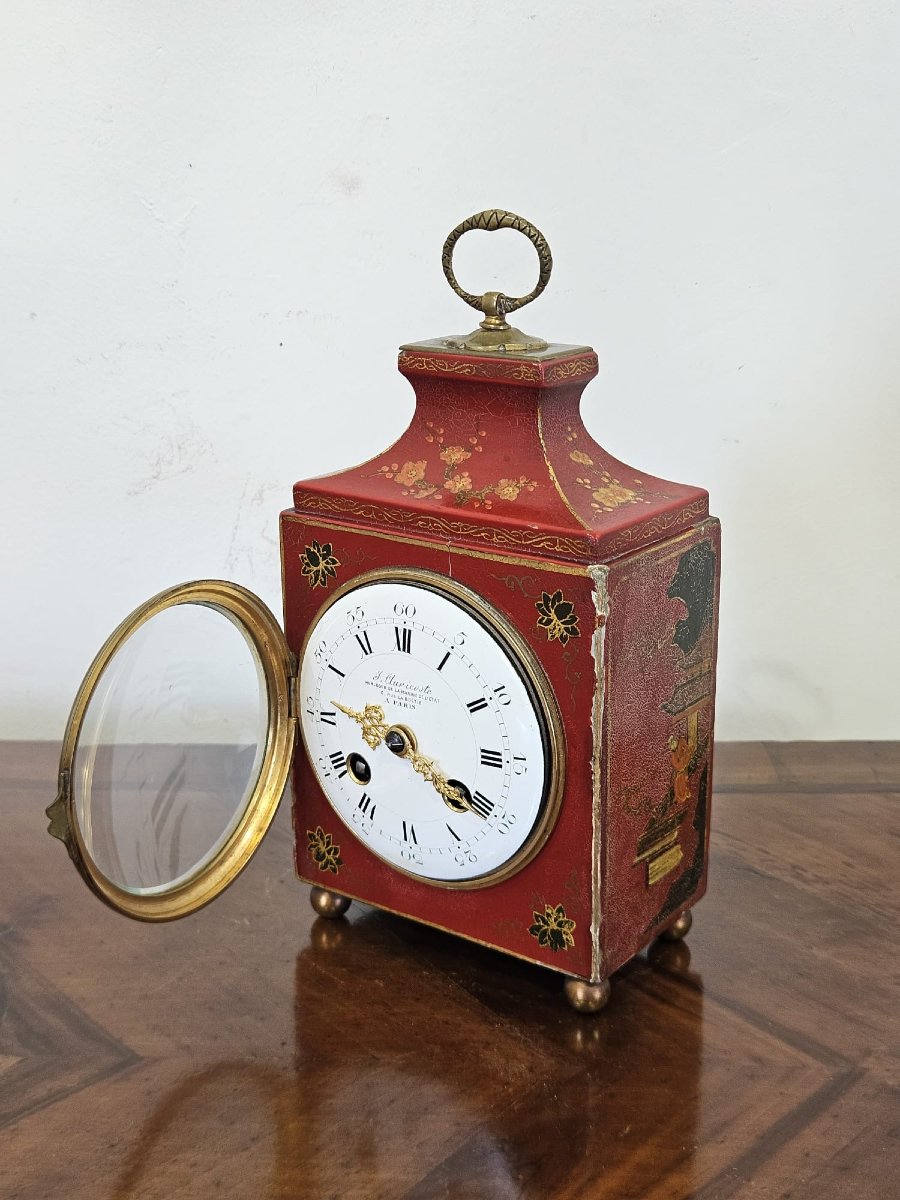 Raro orologio da viaggio francese "F. Auricoste Paris" – metà XIX secolo-photo-5