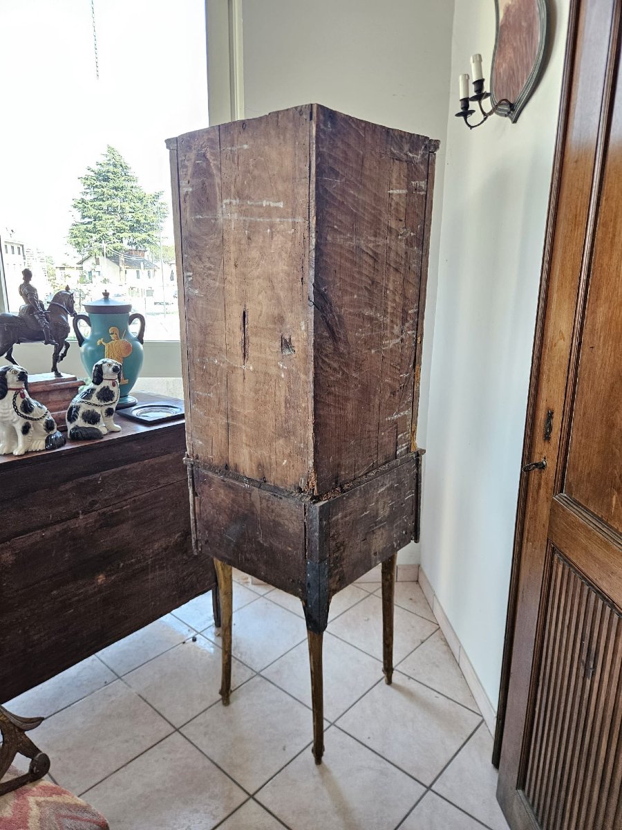 Cantonale genovese Luigi XV laccato e dipinto – metà XVIII secolo-photo-3