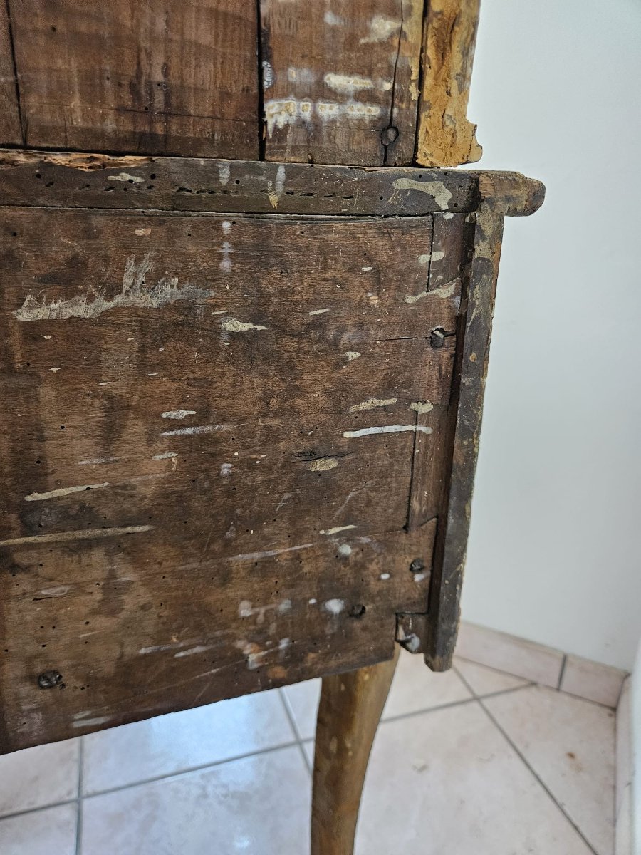 Cantonale genovese Luigi XV laccato e dipinto – metà XVIII secolo-photo-4