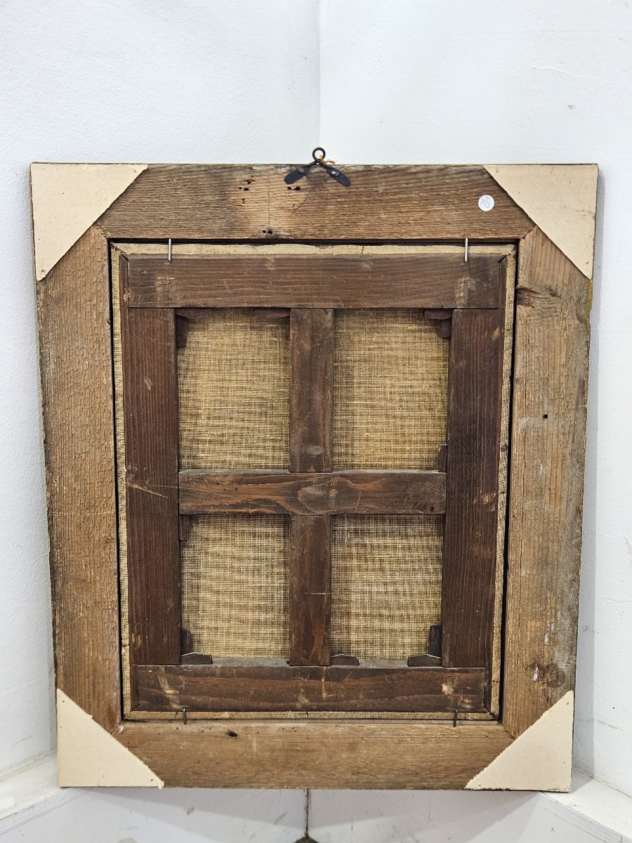 Dipinto neoclassico raffigurante la Sacra Famiglia con rovine – Fine XVIII secolo-photo-4