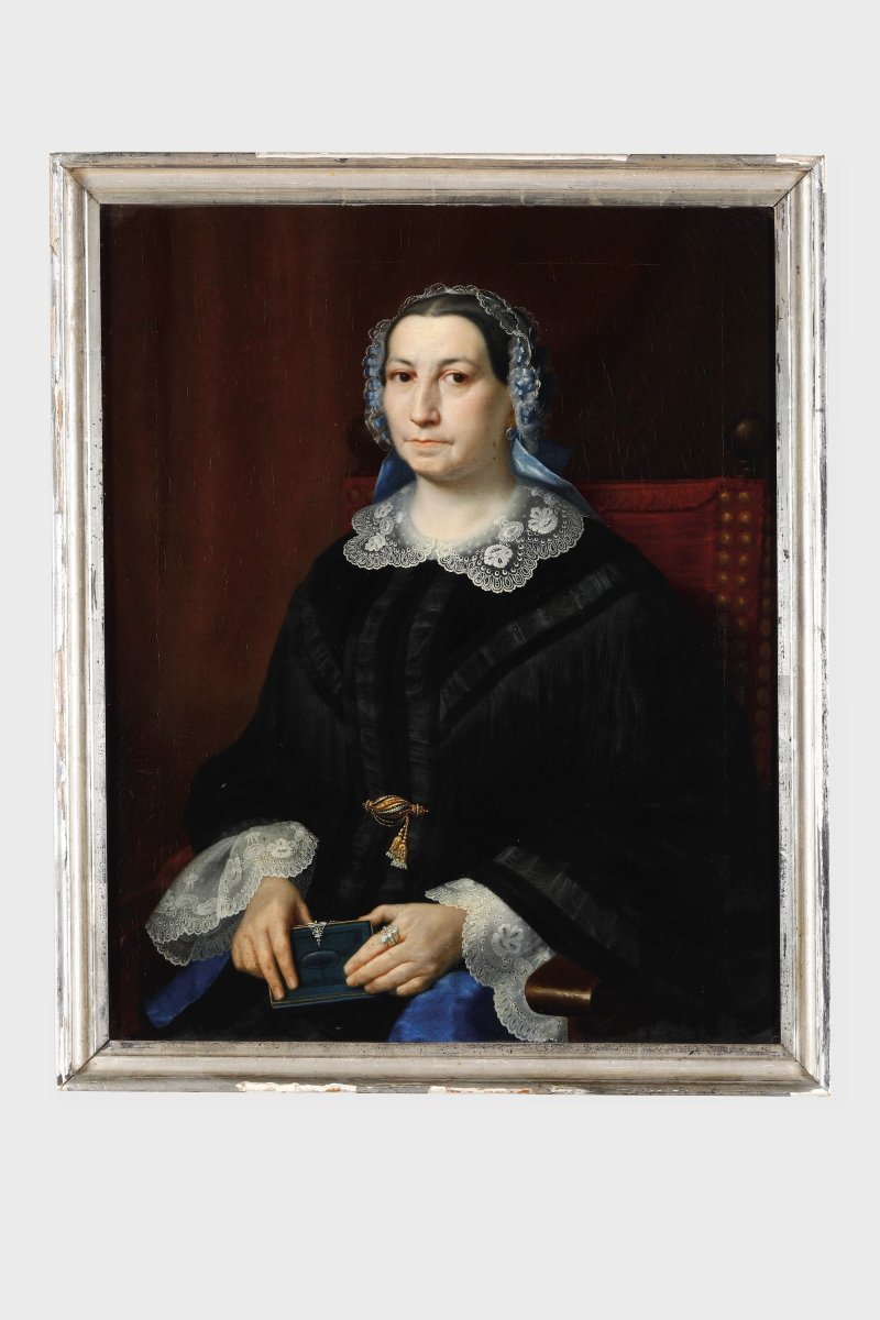 Ritratto di gentildonna con libro – Scuola del XIX secolo