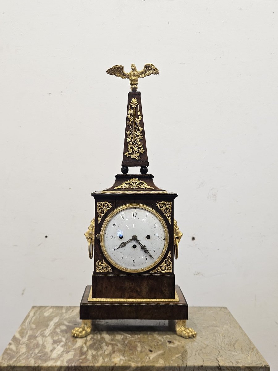 Orologio da tavolo neoclassico austriaco, primi anni del XIX secolo-photo-5