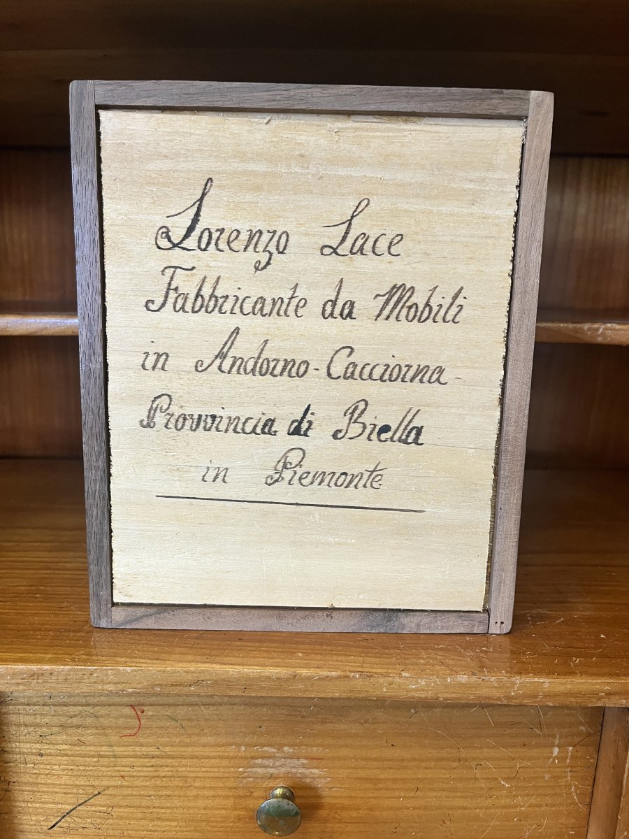 Secrétaire piemontese in noce lastronato – Biellese, XIX secolo-photo-4