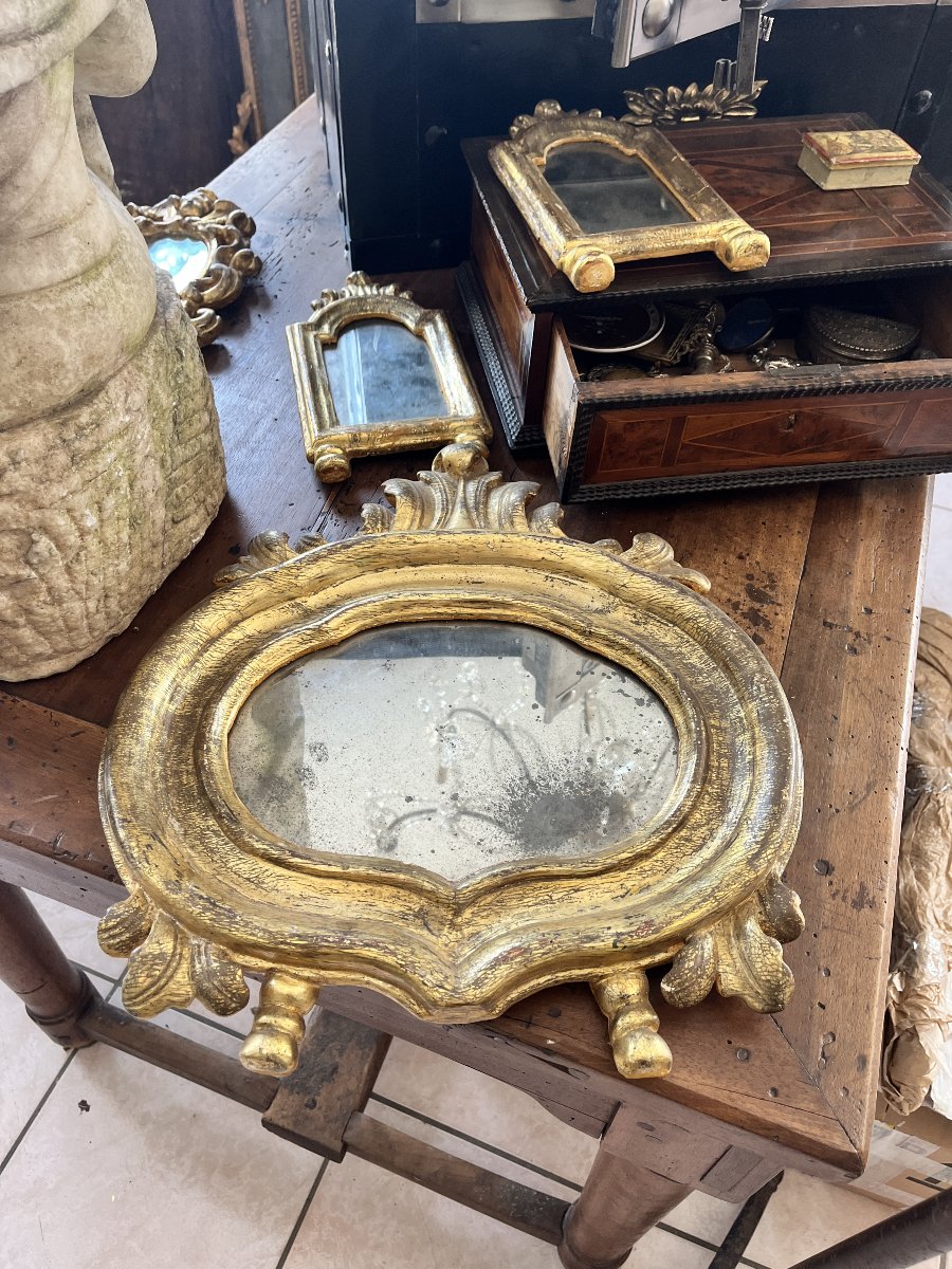 Trittico di specchiere dorate a mecca – Fine XVIII secolo-photo-1