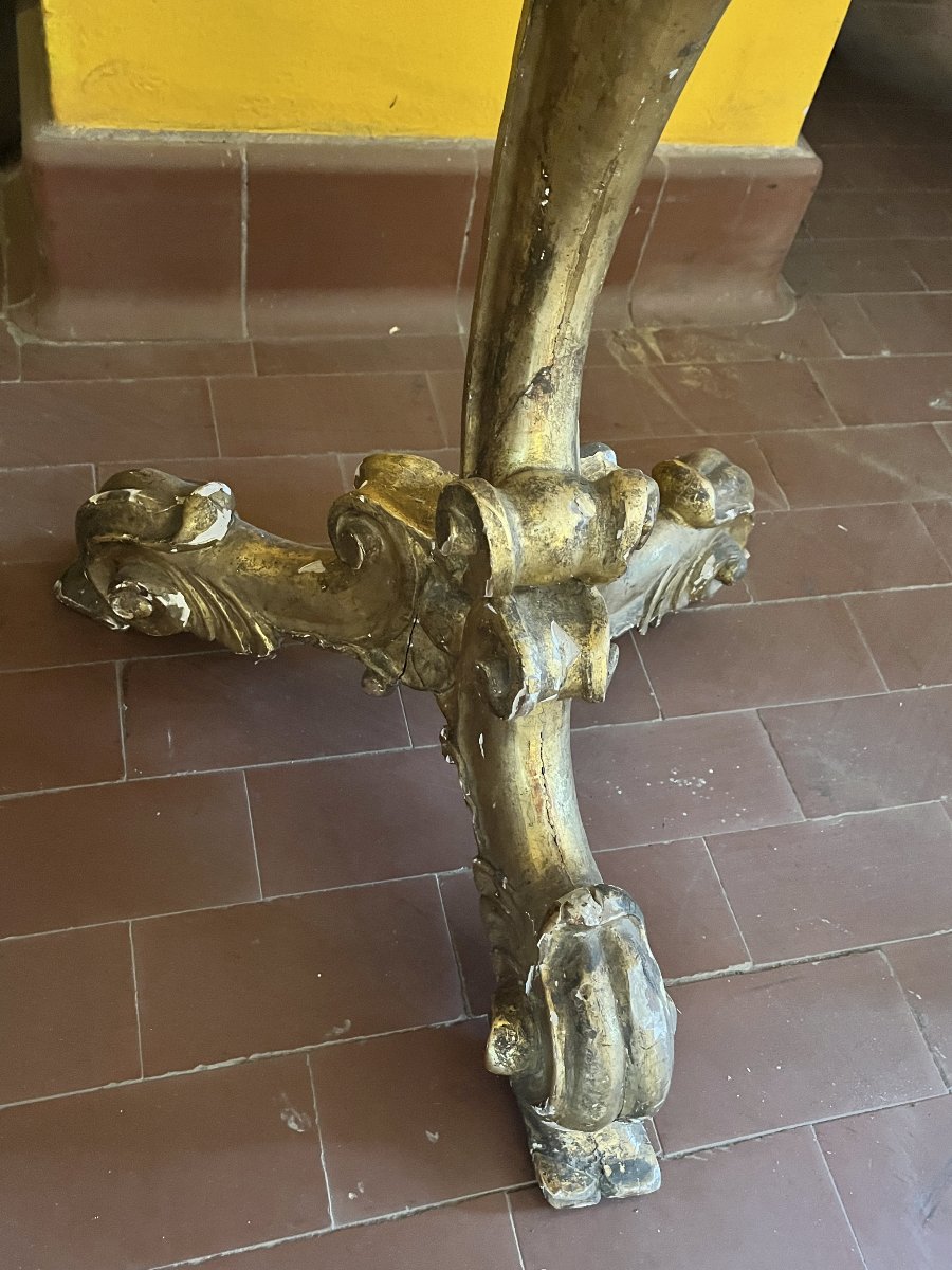 Piccola console dorata intagliata – XIX secolo-photo-1