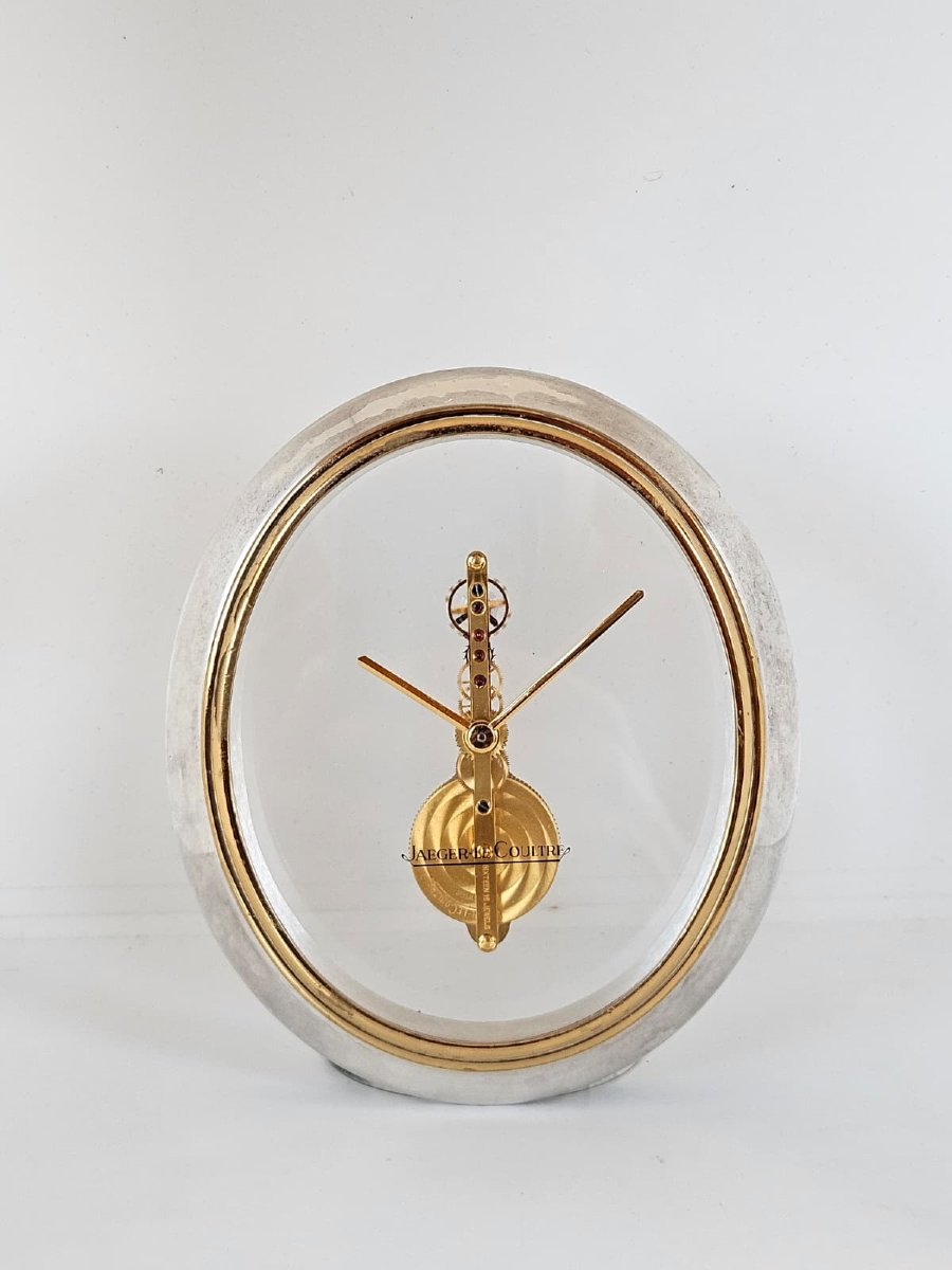 Orologio da tavolo Jaeger-LeCoultre a movimento meccanico a vista – XX secolo-photo-3