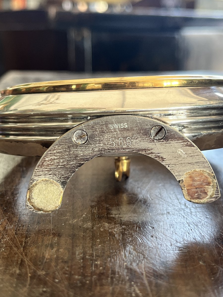Orologio da tavolo Jaeger-LeCoultre a movimento meccanico a vista – XX secolo-photo-2