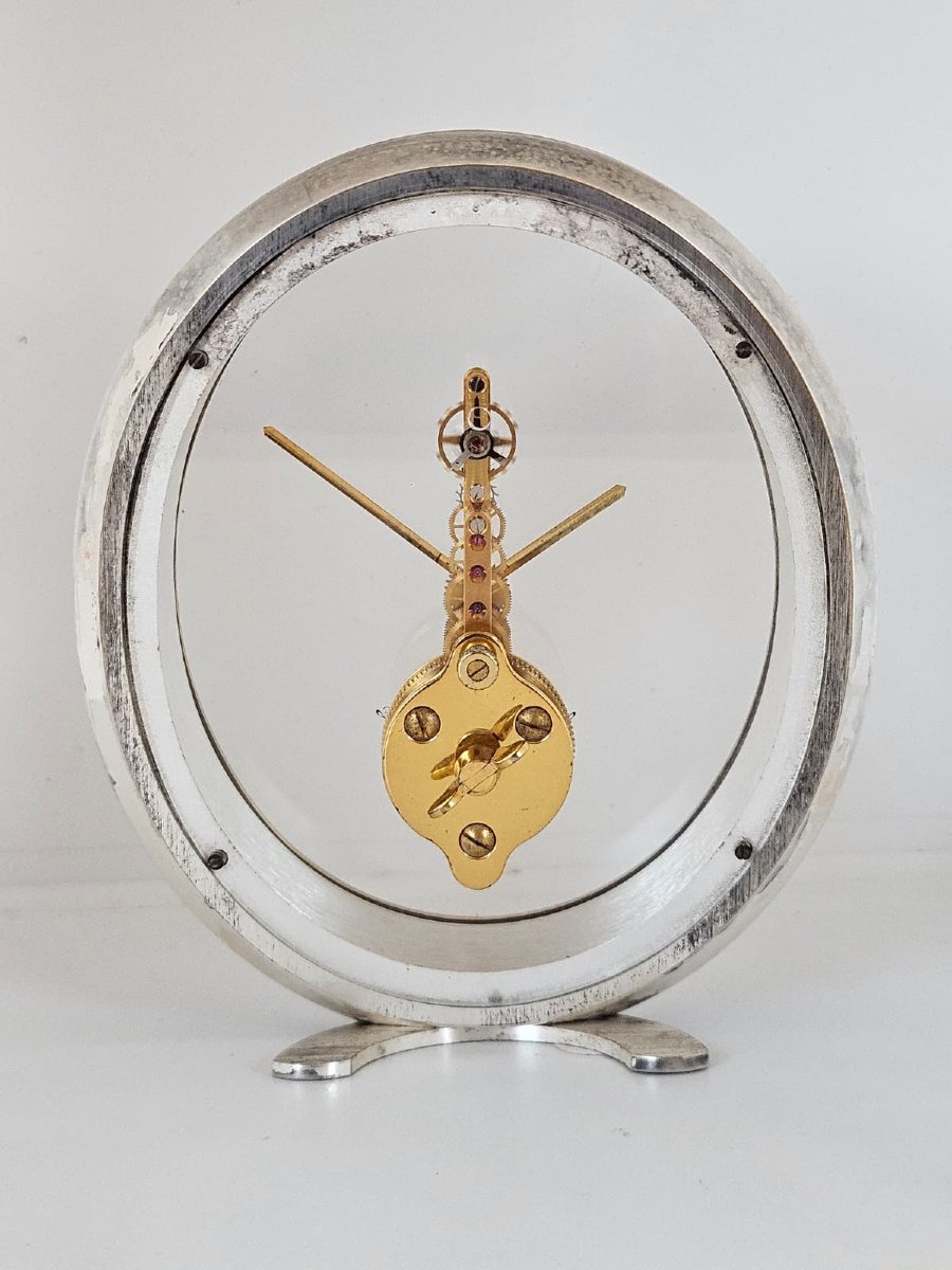 Orologio da tavolo Jaeger-LeCoultre a movimento meccanico a vista – XX secolo-photo-4