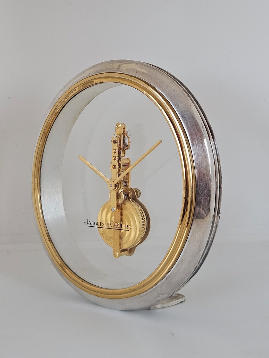 Orologio da tavolo Jaeger-LeCoultre a movimento meccanico a vista – XX secolo-photo-7