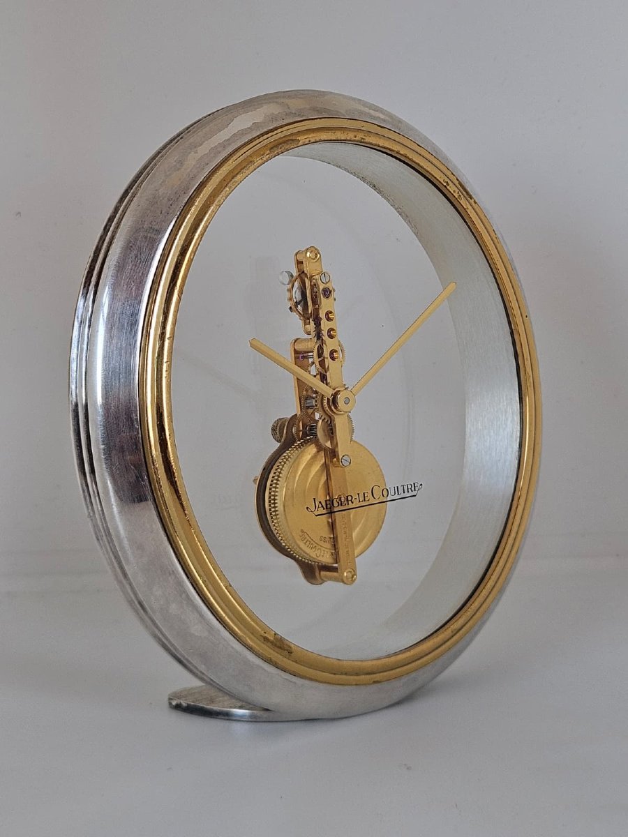 Orologio da tavolo Jaeger-LeCoultre a movimento meccanico a vista – XX secolo