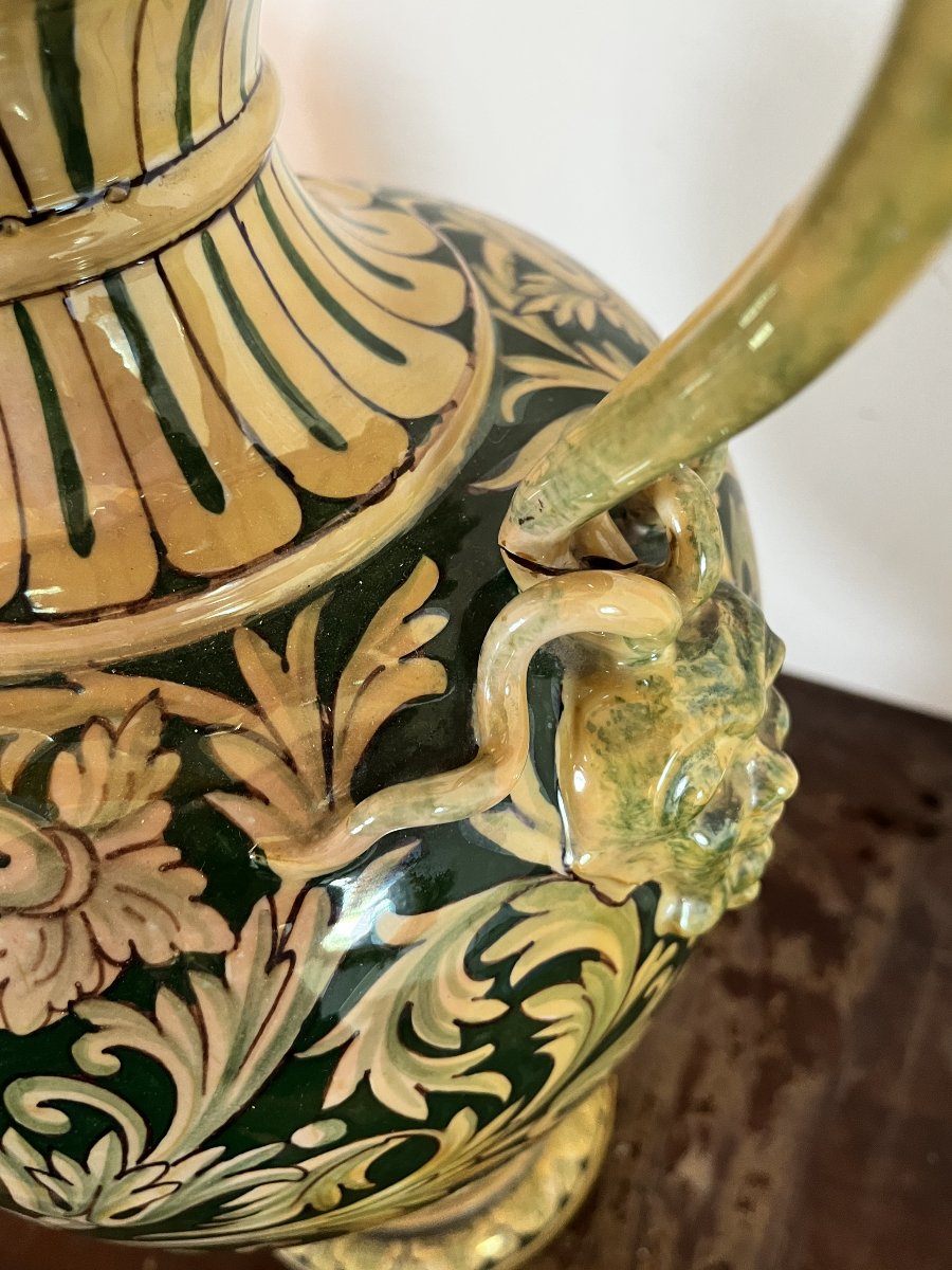 Coppia di vasi in ceramica a lustro "Luca della Robbia" – Gualdo Tadino, XX Sec.-photo-1
