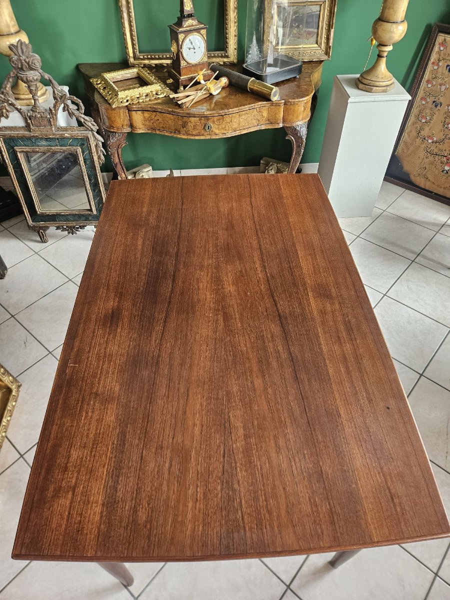 Tavolo da pranzo svedese allungabile in teak – Anni '60-photo-1