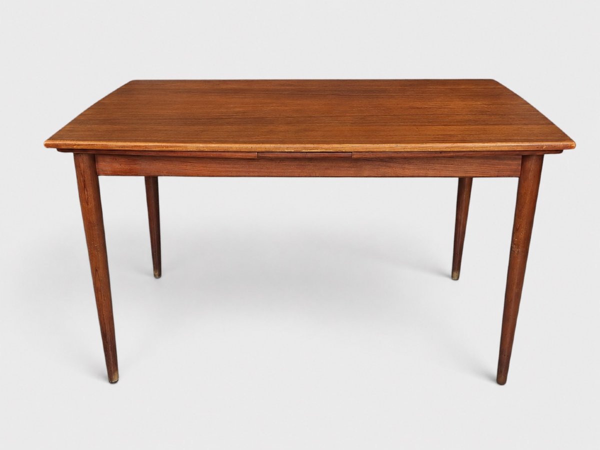 Tavolo da pranzo svedese allungabile in teak – Anni '60